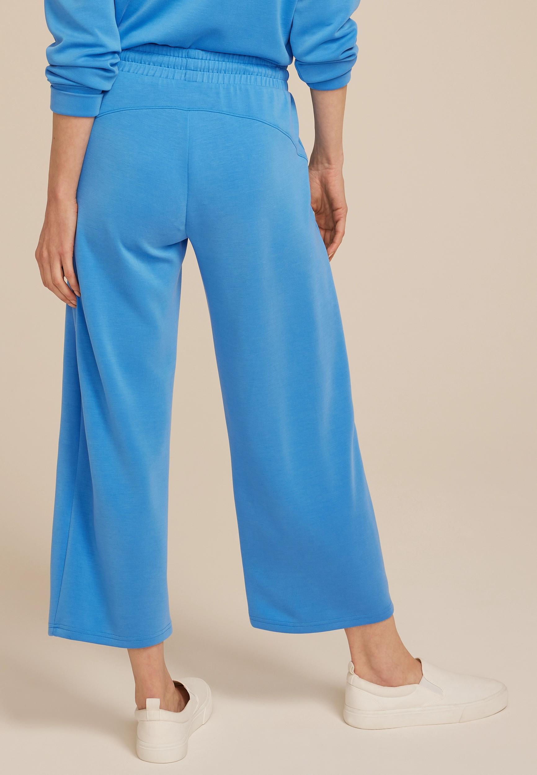 Scuba Knit Wide Leg Cropped Pant Product Image