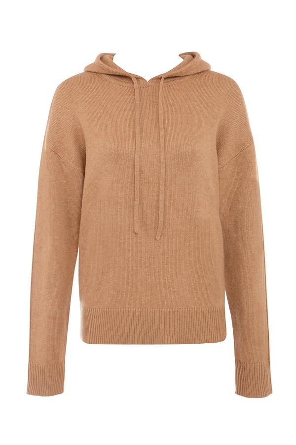 Jionni  camel cashmere blend hoodie - sale Product Image