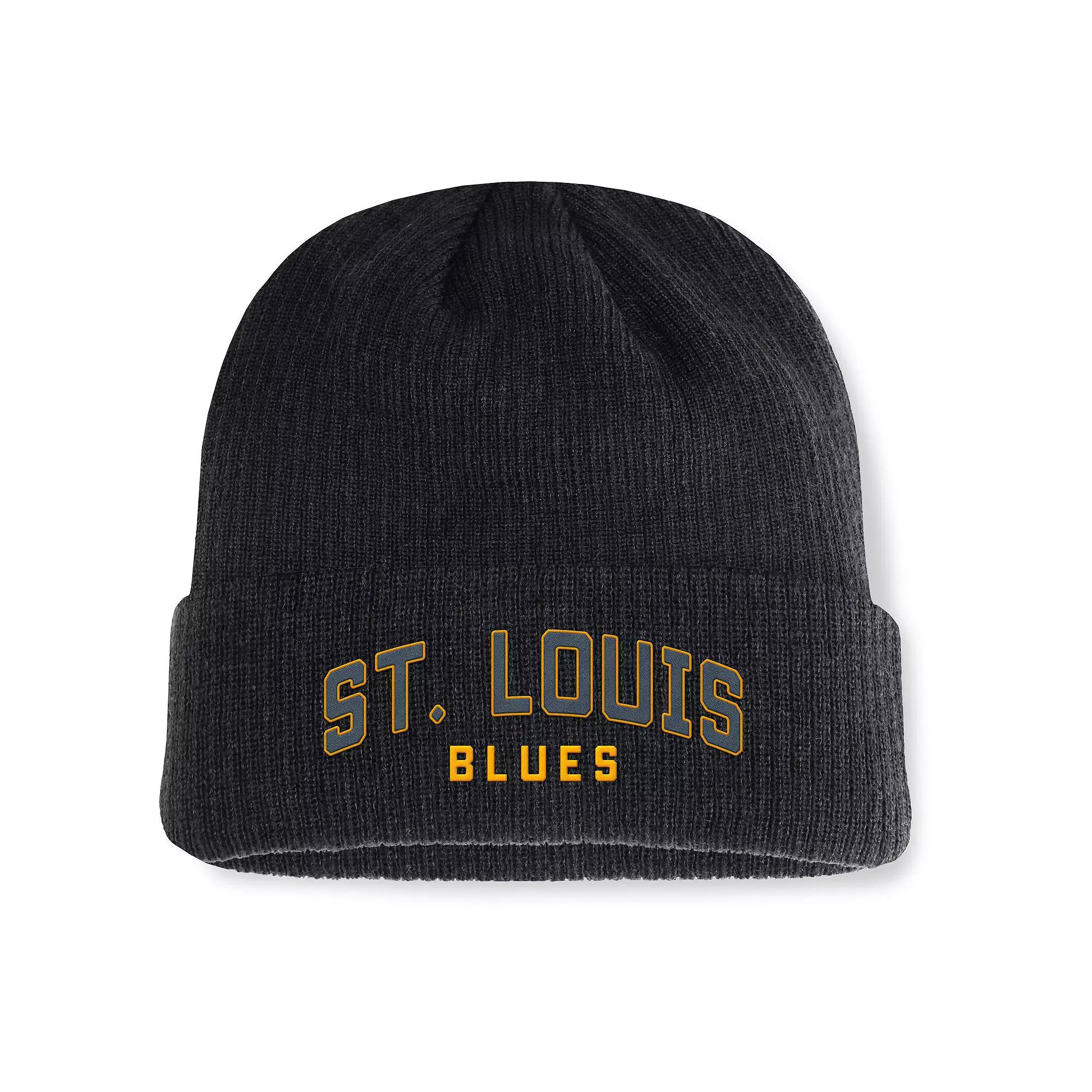 Men's Fanatics Black St. Louis Blues Andee Cuffed Beanie Product Image