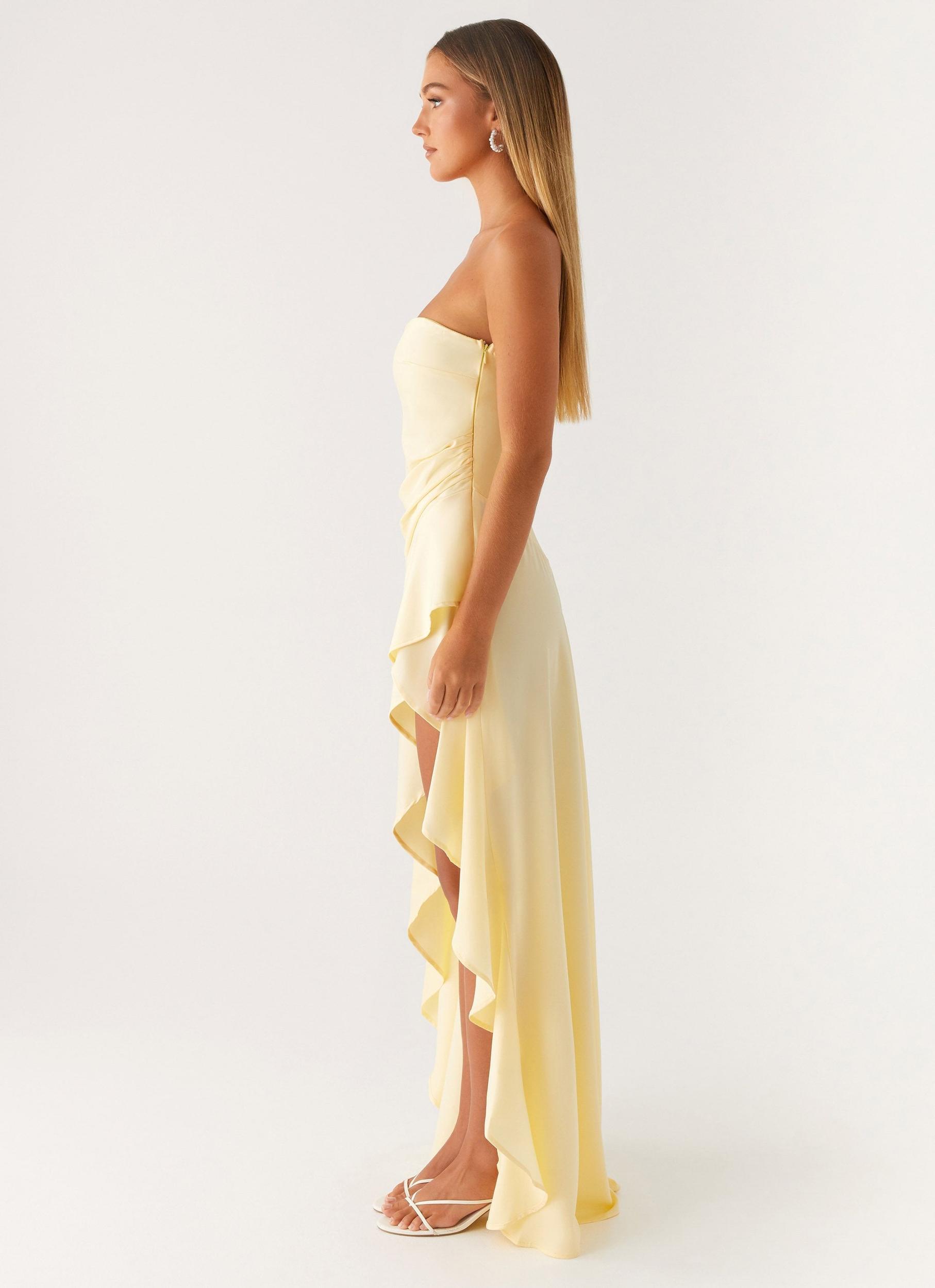 Bodie Maxi Dress - Pastel Yellow Product Image