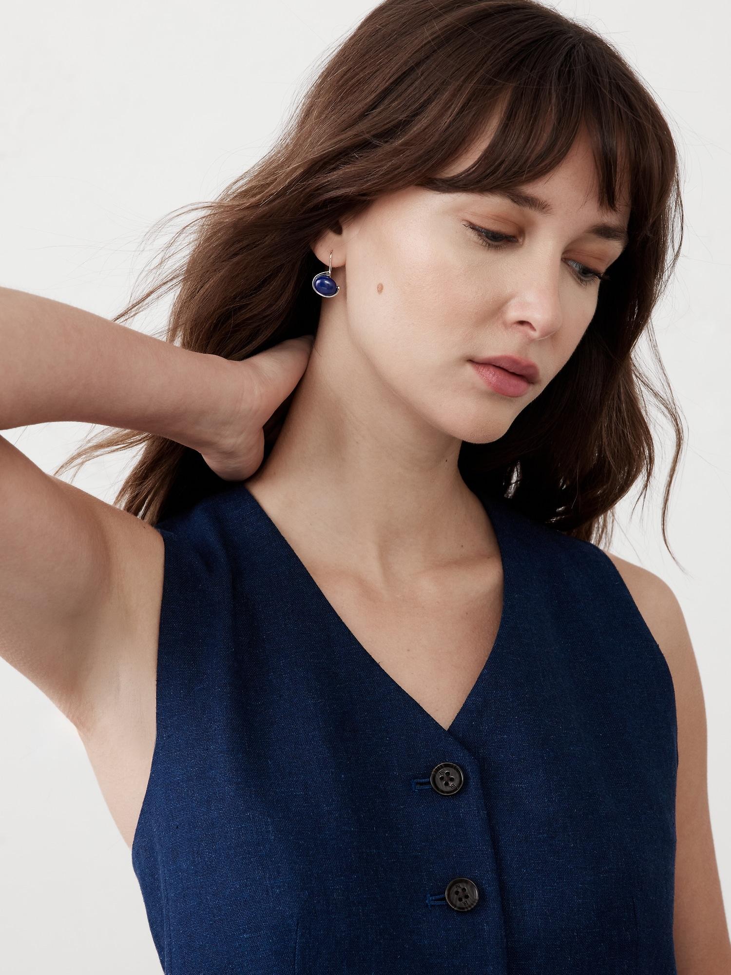 Stone Drop Earrings Product Image