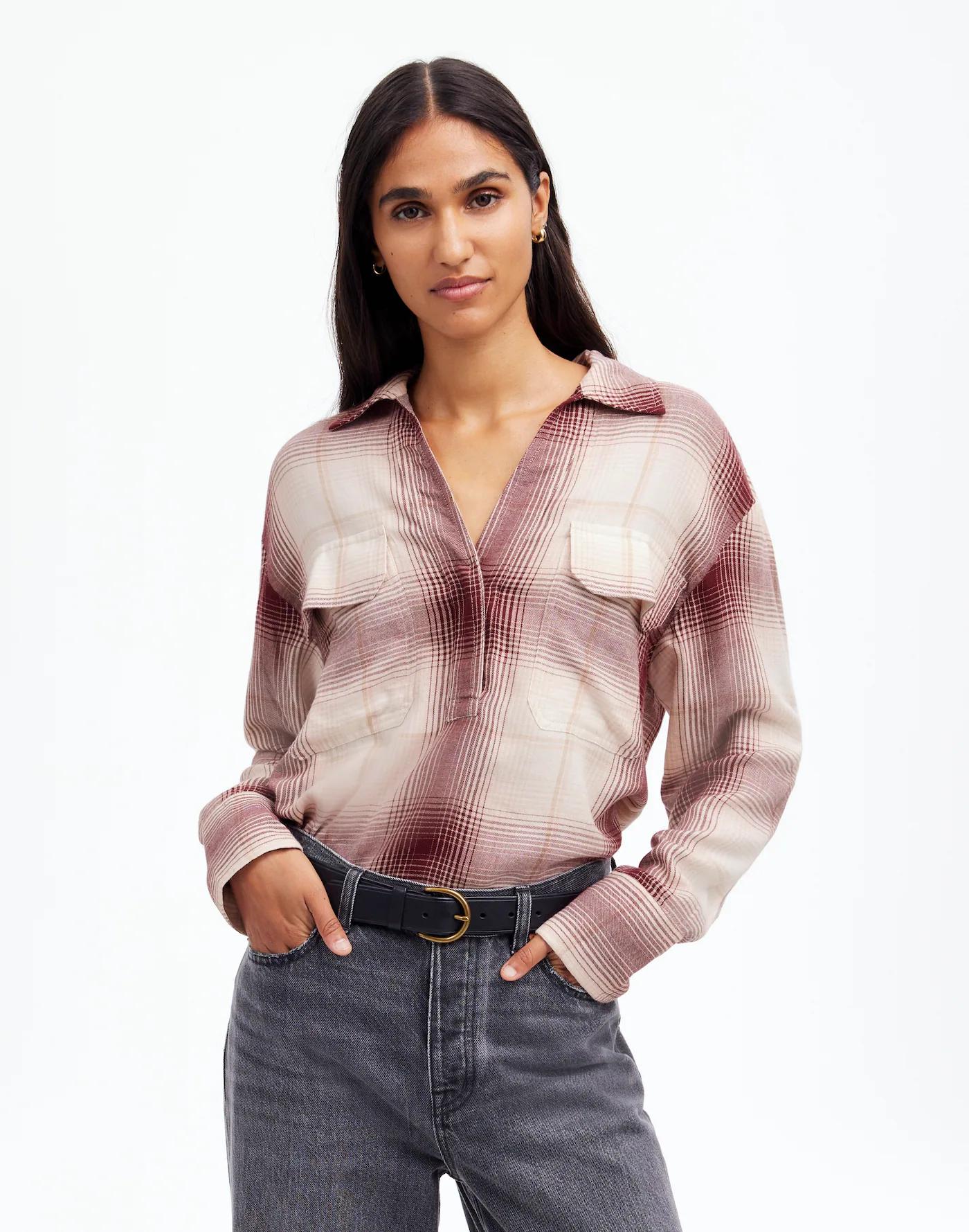 Popover Shirt in Plaid Product Image
