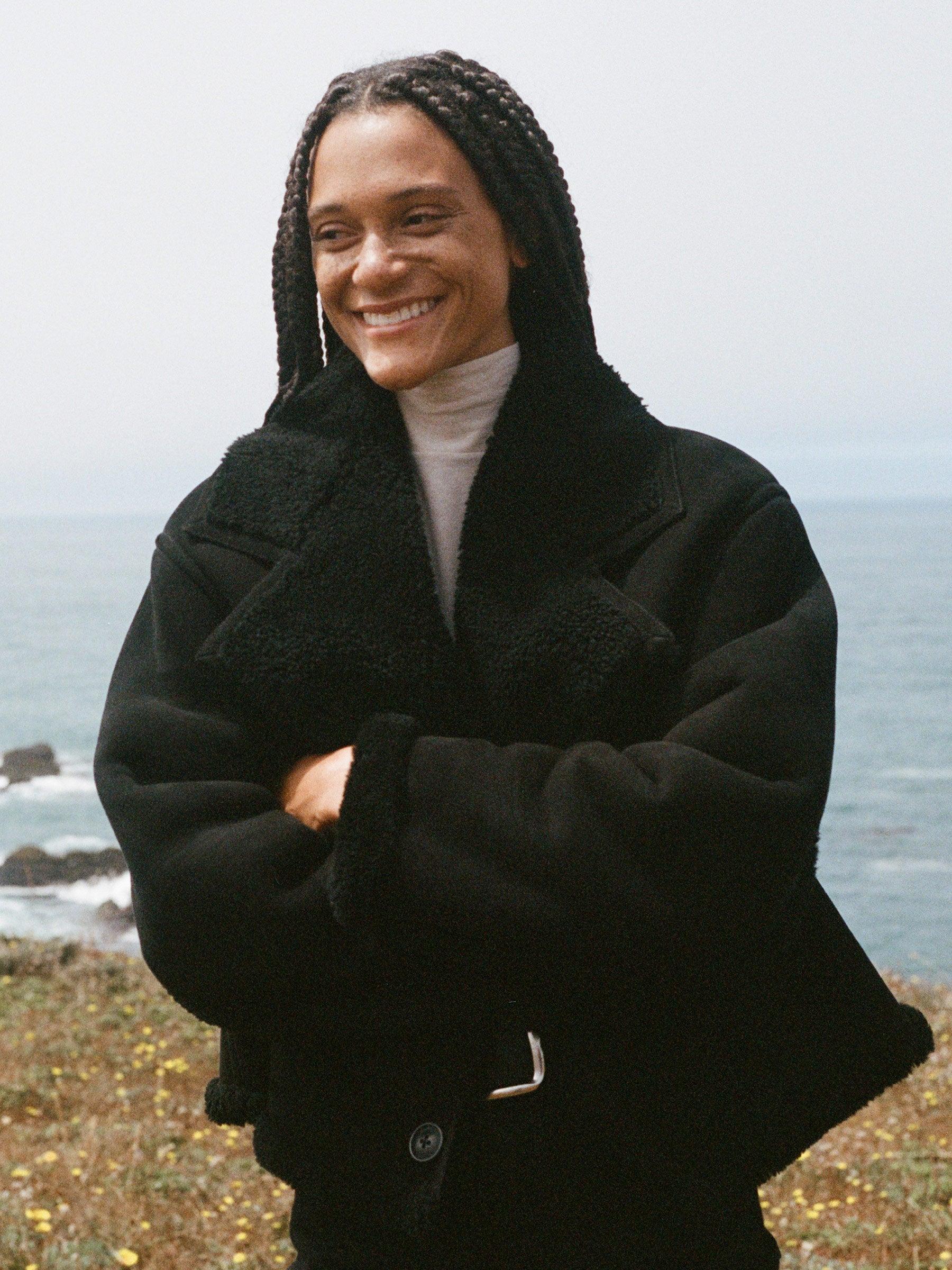 Black Shearling Ranch Jacket Product Image