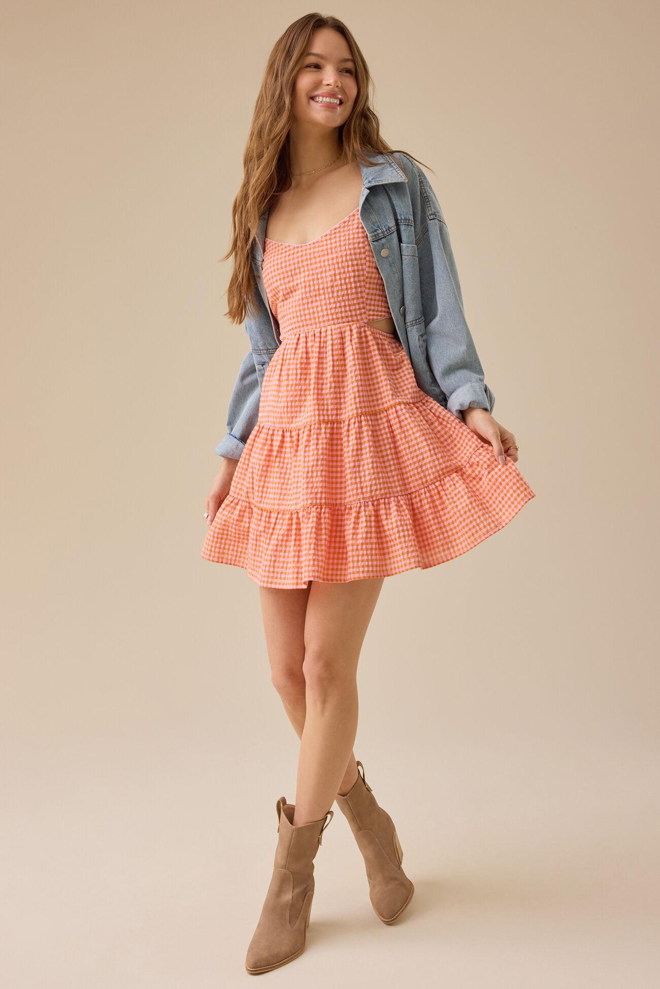 Ellise Gingham Mini Dress Product Image