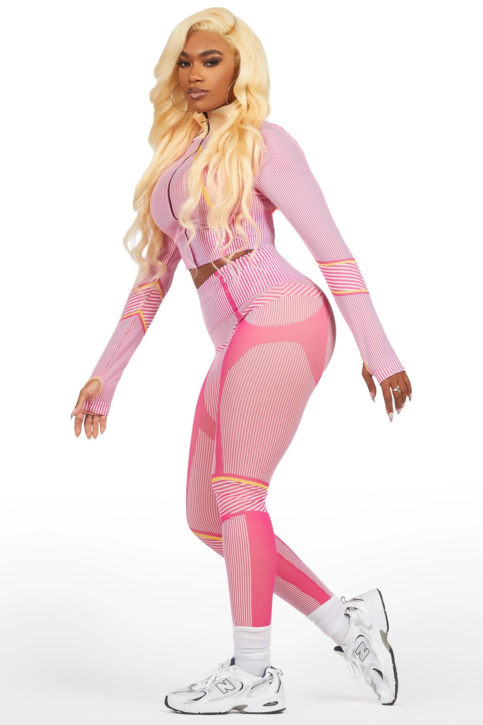 Derriana Fuchsia Active Set Female Product Image