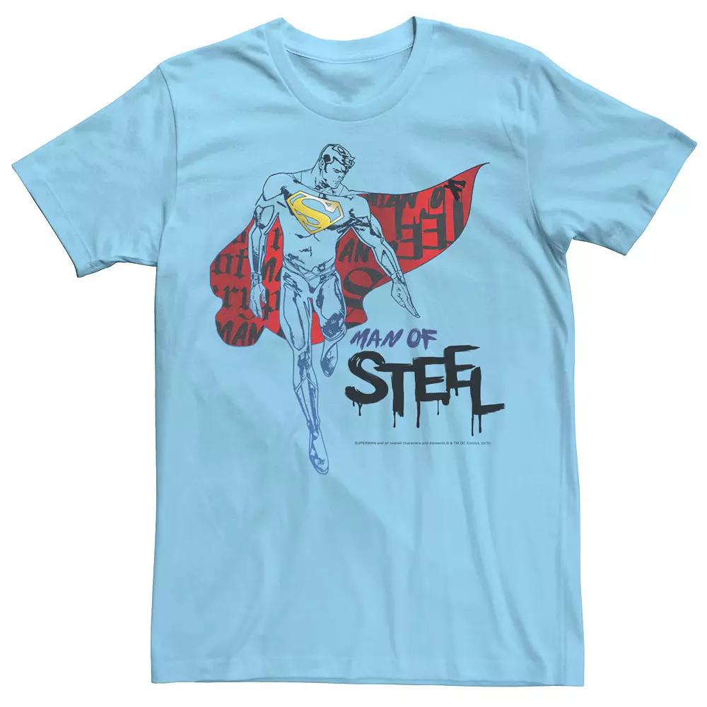 Men's DC Comics Superman Man Of Steel Grunge Portrait Graphic Tee,  Product Image