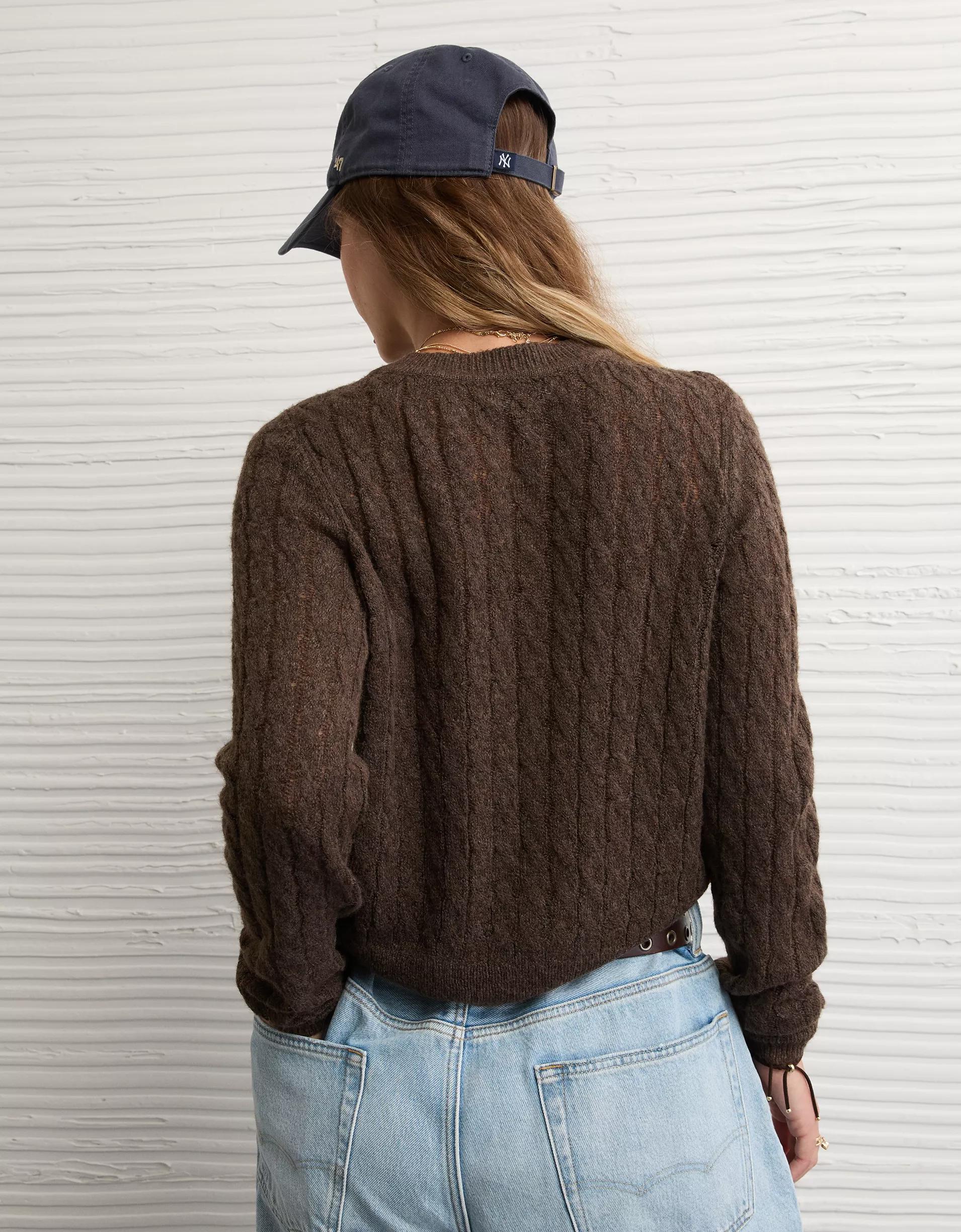 AE Whoa So Soft Button-Front Cardigan Product Image