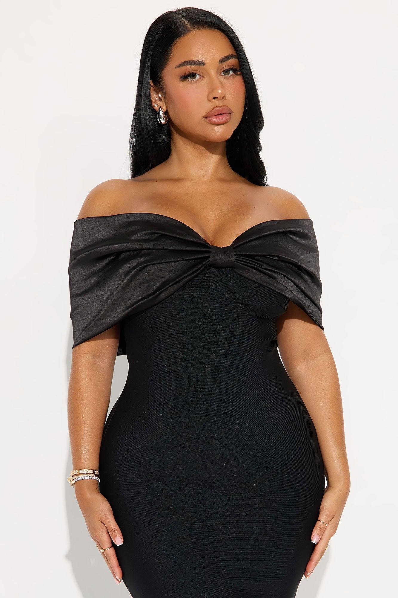 Pretty Privilege Bandage Midi Dress - Black Female Product Image