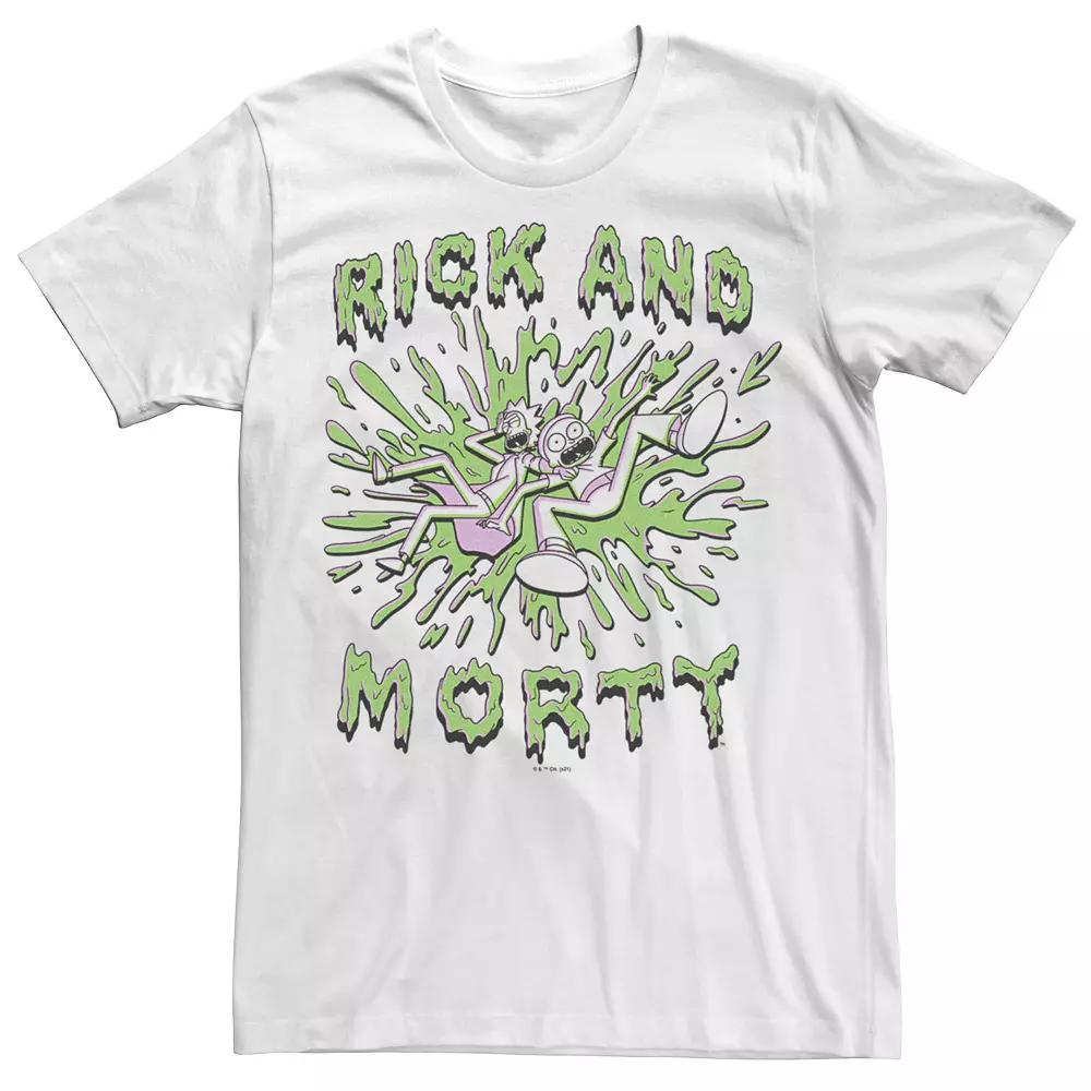 Men's Rick & Morty Dripping Slime Duo Portrait Tee,  Product Image