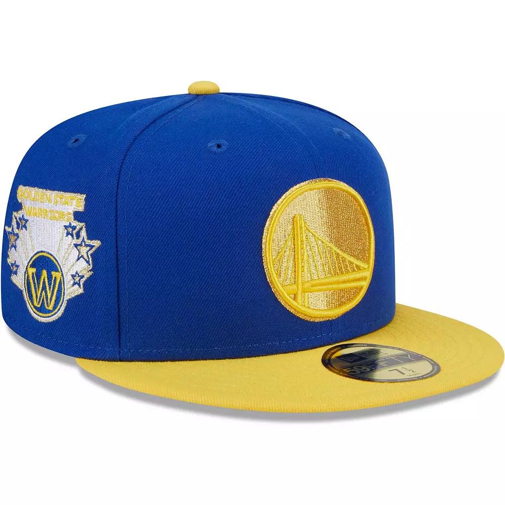 Mens New Era Royal/Gold Golden State Warriors Gameday Gold Pop Stars 59FIFTY Fitted Hat Product Image