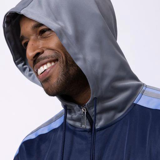 Men's Track Suit with Hood in Navy Male Product Image