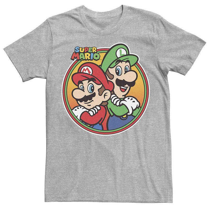 Men's Nintendo Super Mario & Luigi Brothers Circle Tee,  Product Image