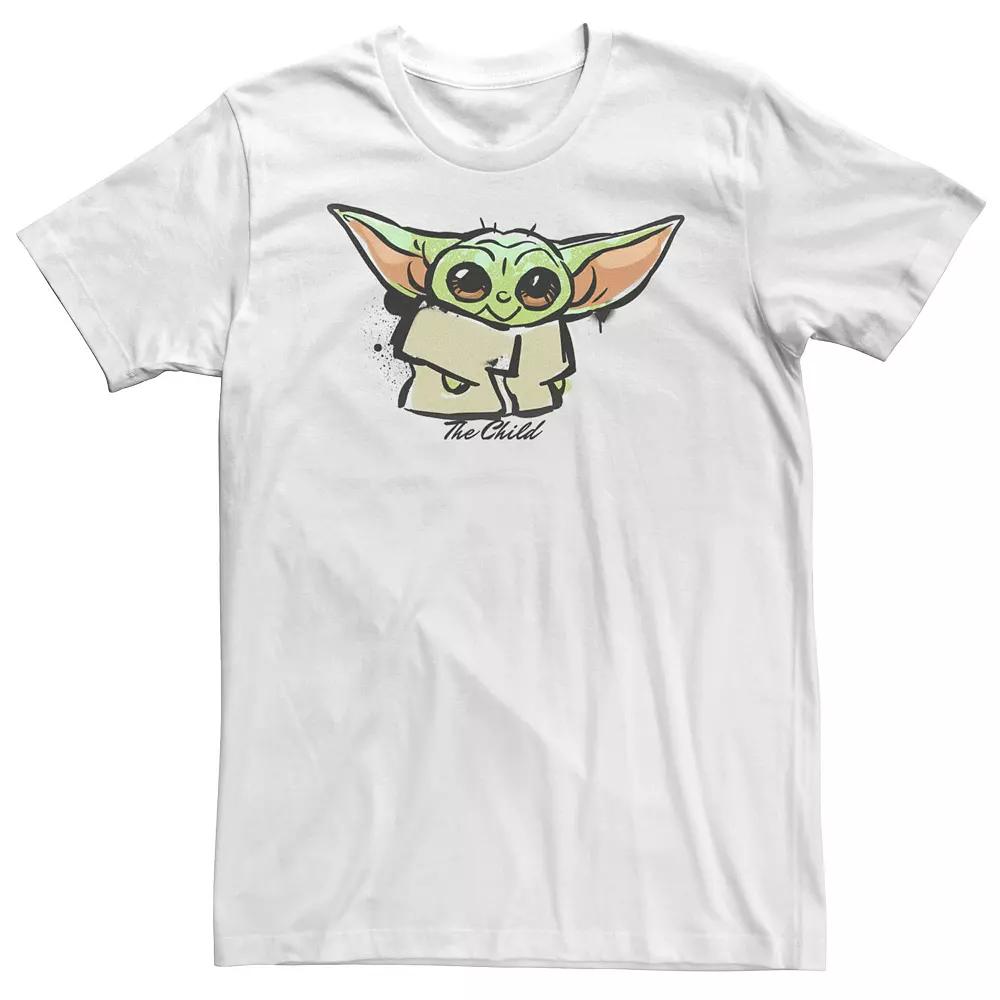 Big & Tall Star Wars The Mandalorian Bb Child Paint Watercolor Poster Tee, Men's,  Product Image