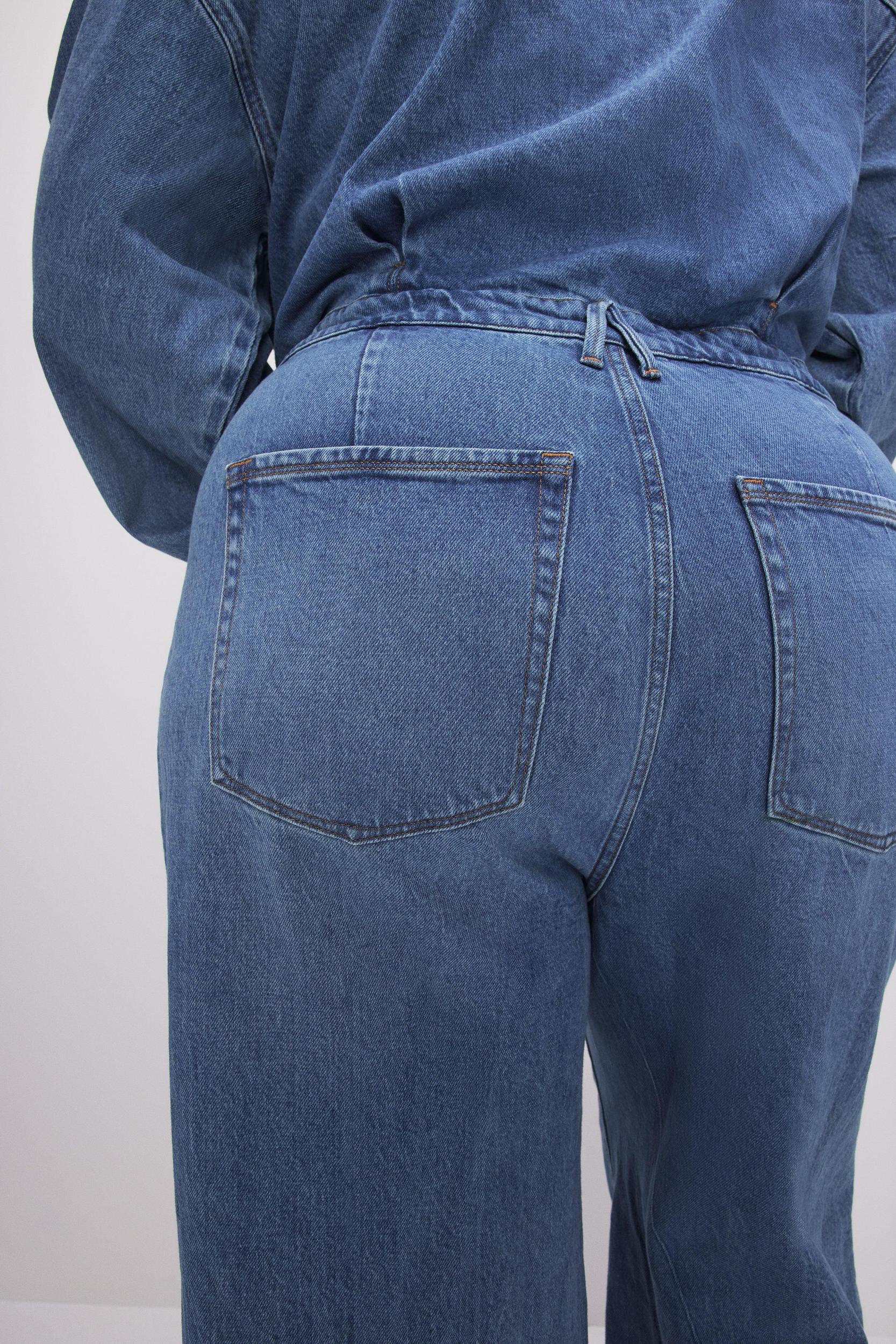 OVERSIZED DENIM JUMPSUIT | INDIGO599 Product Image