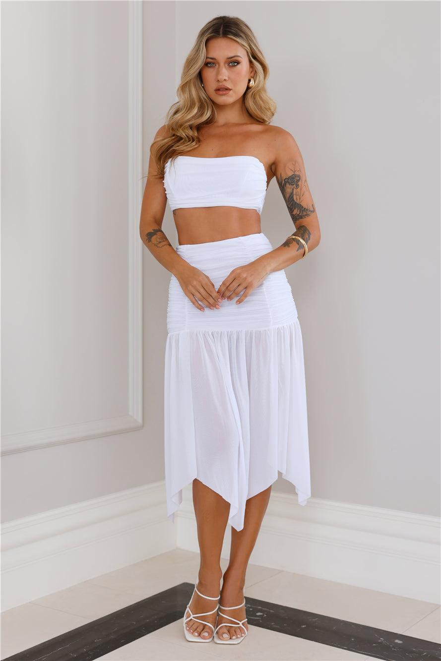 Seaside Celebrations Crop Top White Product Image