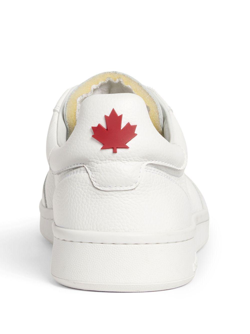 logo-tag leather sneakers Product Image