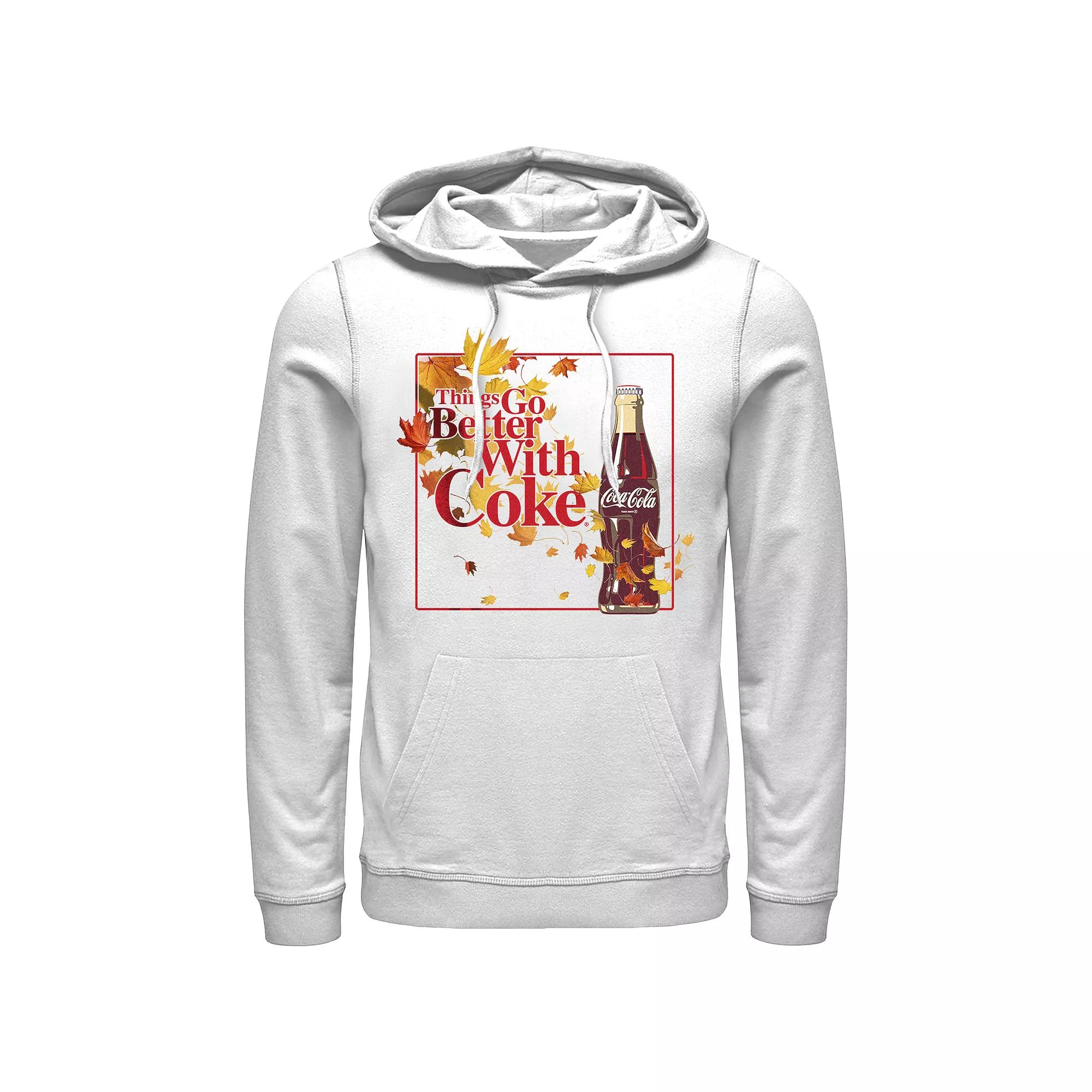 Men's Coca-Cola Things Go Better With Coke Graphic Hoodie, Size: Large, White Product Image