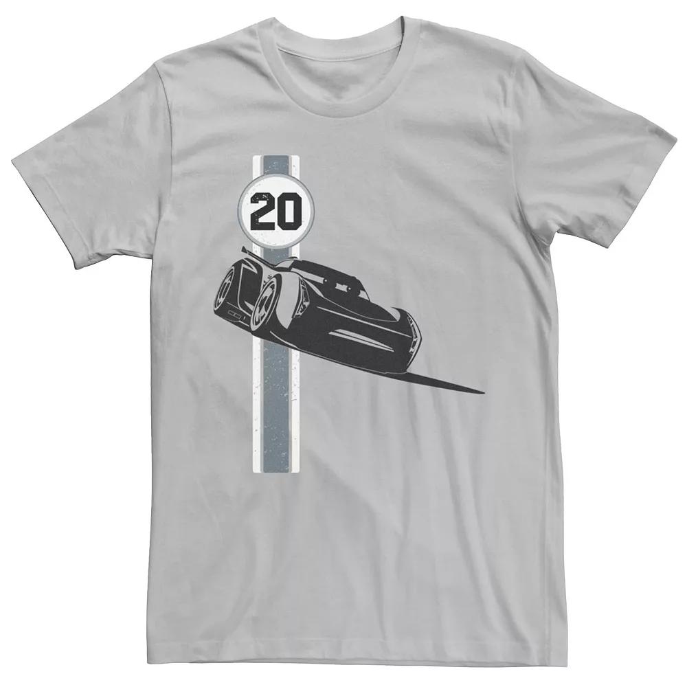 Men's Disney Pixar Cars 3 Lightning McQueen Racing Stripe Tee,  Product Image