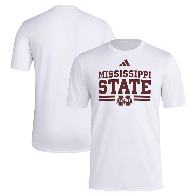 Men's adidas White Mississippi State Bulldogs Strategy Pre-Game T-Shirt,  Product Image
