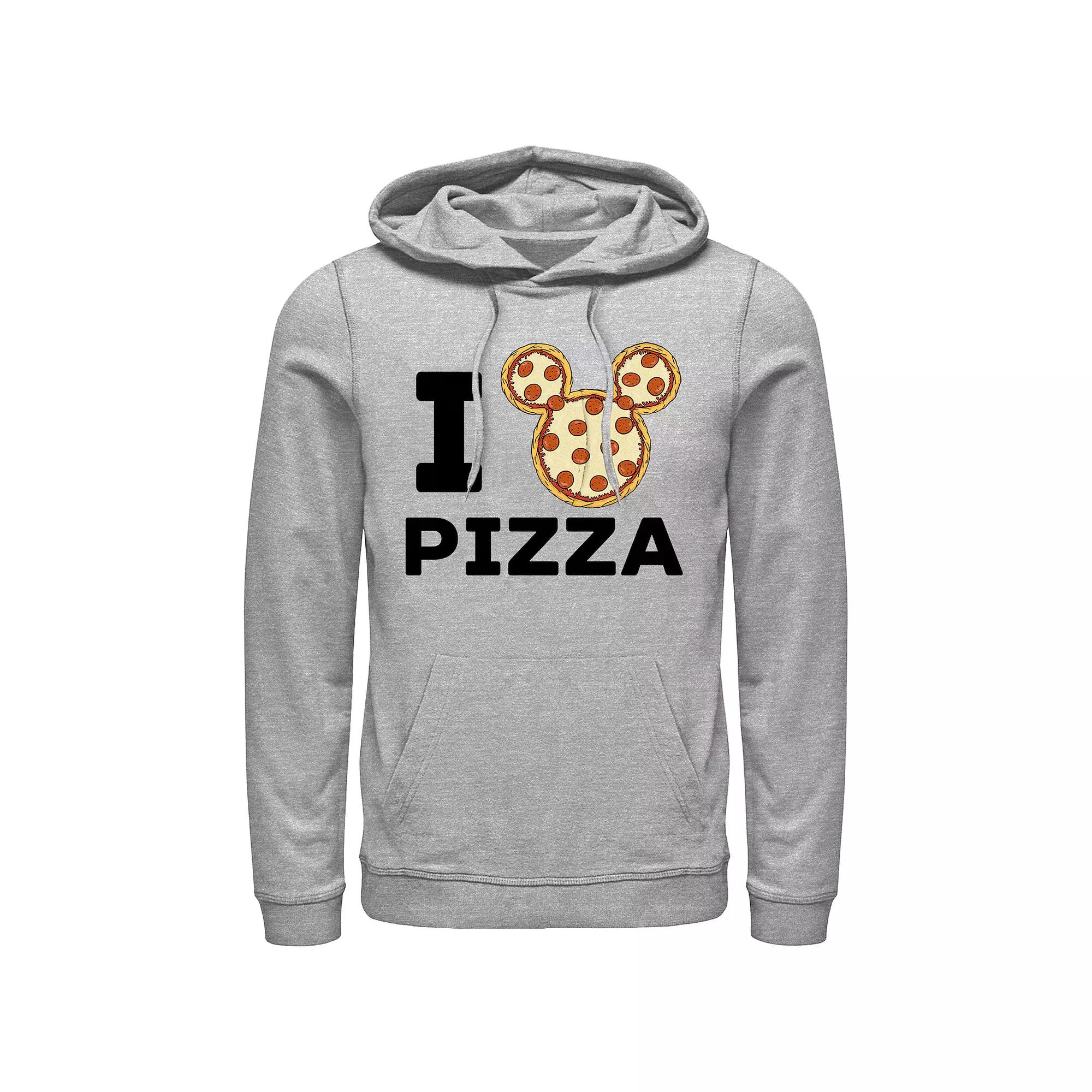 Men's Mickey Mouse Pizza Head Graphic Hoodie,  Product Image