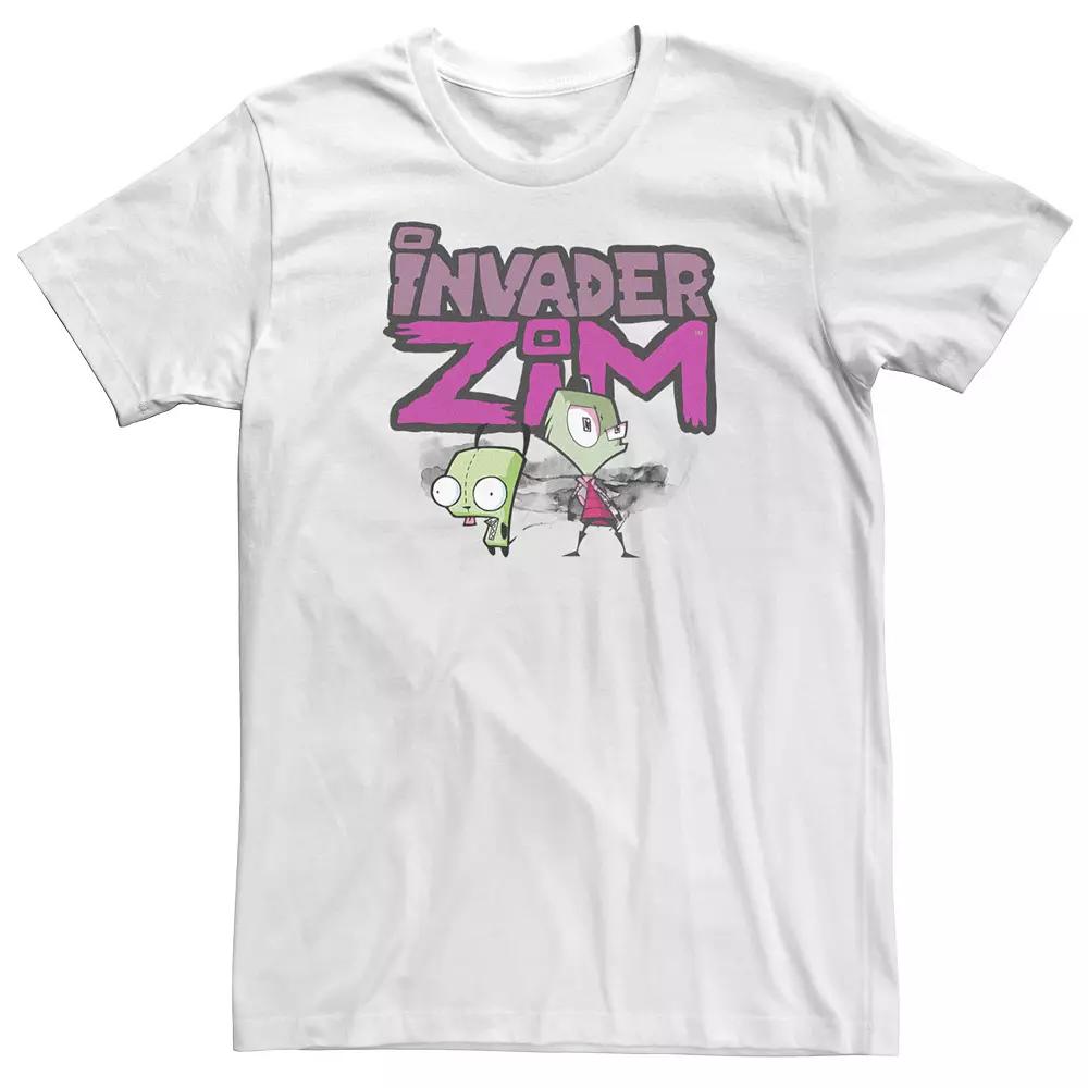 Big & Tall Nickelodeon Invader Zim And Gir Watercolor Portrait Logo Tee, Men's,  Product Image