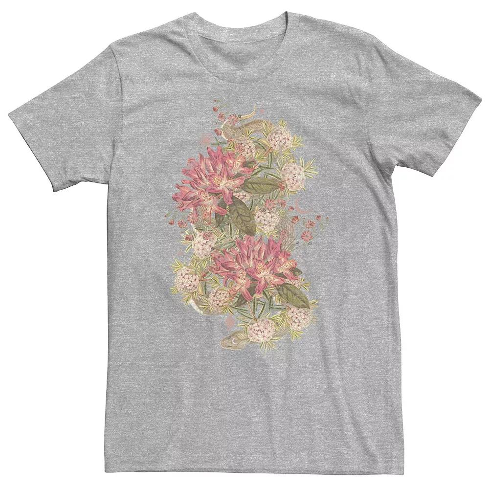 Big & Tall Trendy Celestial Floral Snake Tee, Men's,  Product Image
