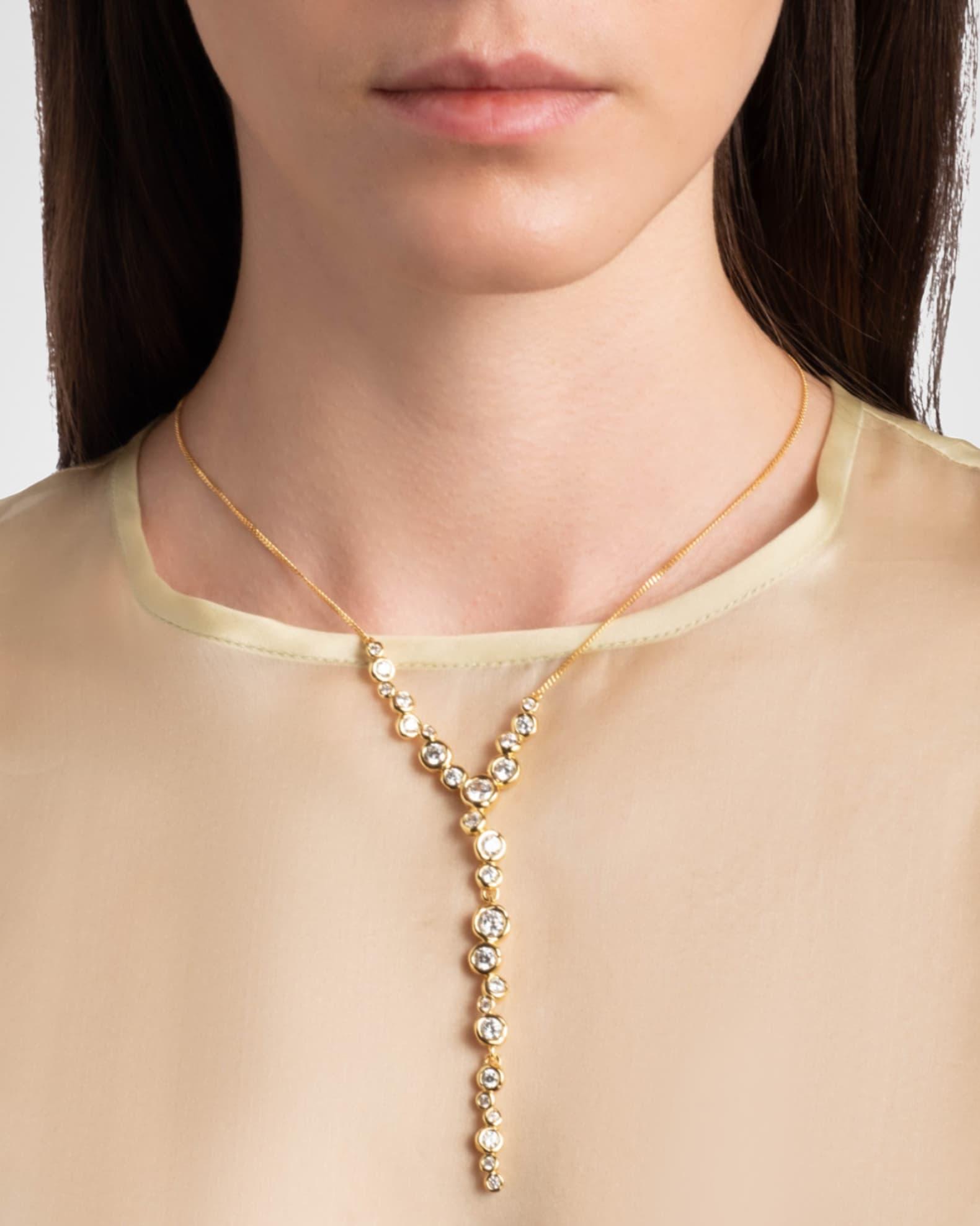 Asterales Gold CZ Cascading Necklace Product Image