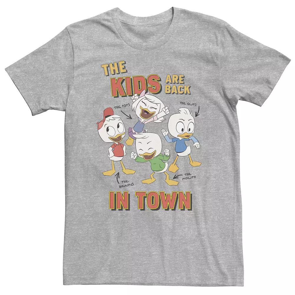 Big & Tall Disney DuckTales The Kids Are Back In Town Tee, Men's, Size: 4XLT, Athletic Grey Product Image