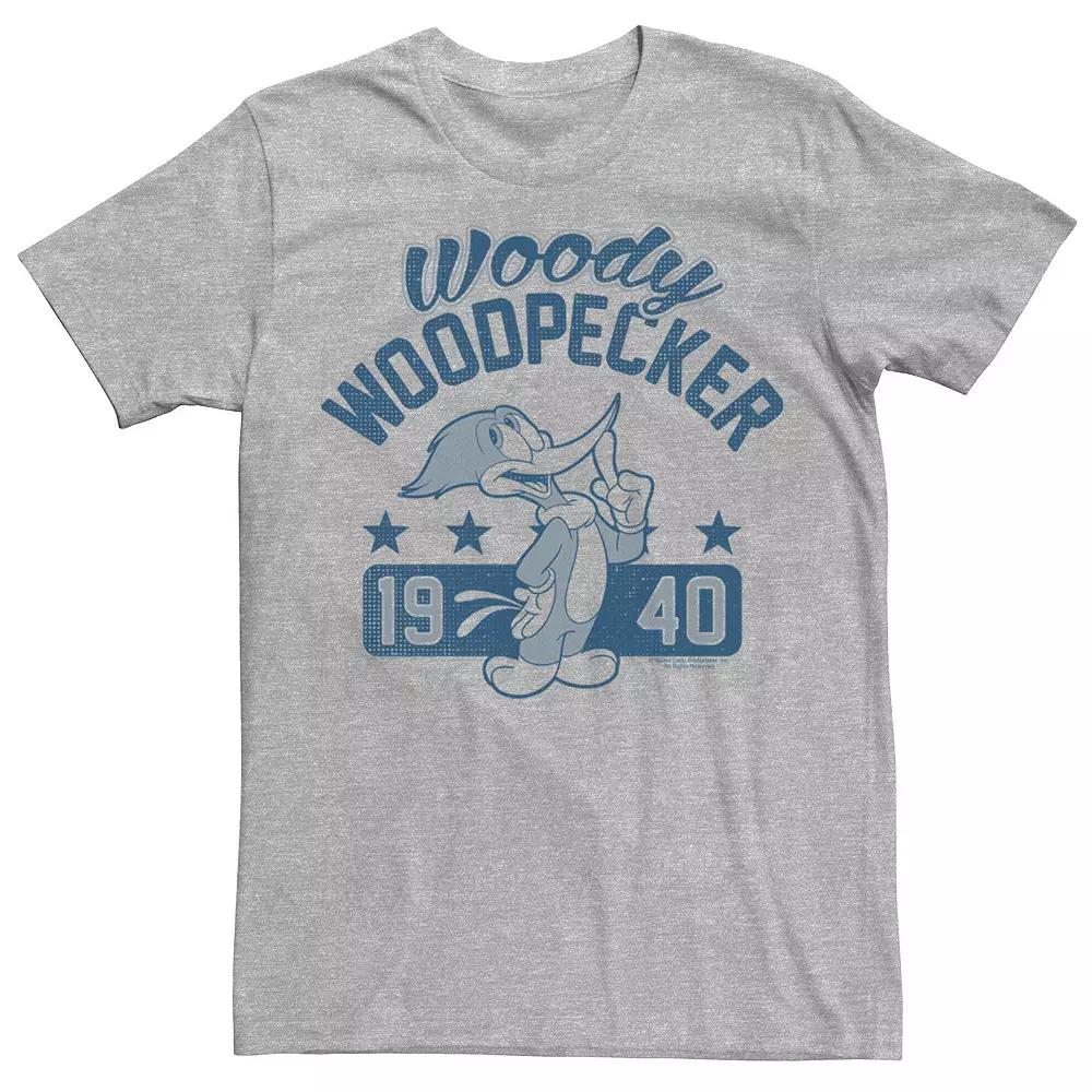 Men's Woody Woodpecker 1940 Blue Hue Banner Graphic Tee,  Product Image