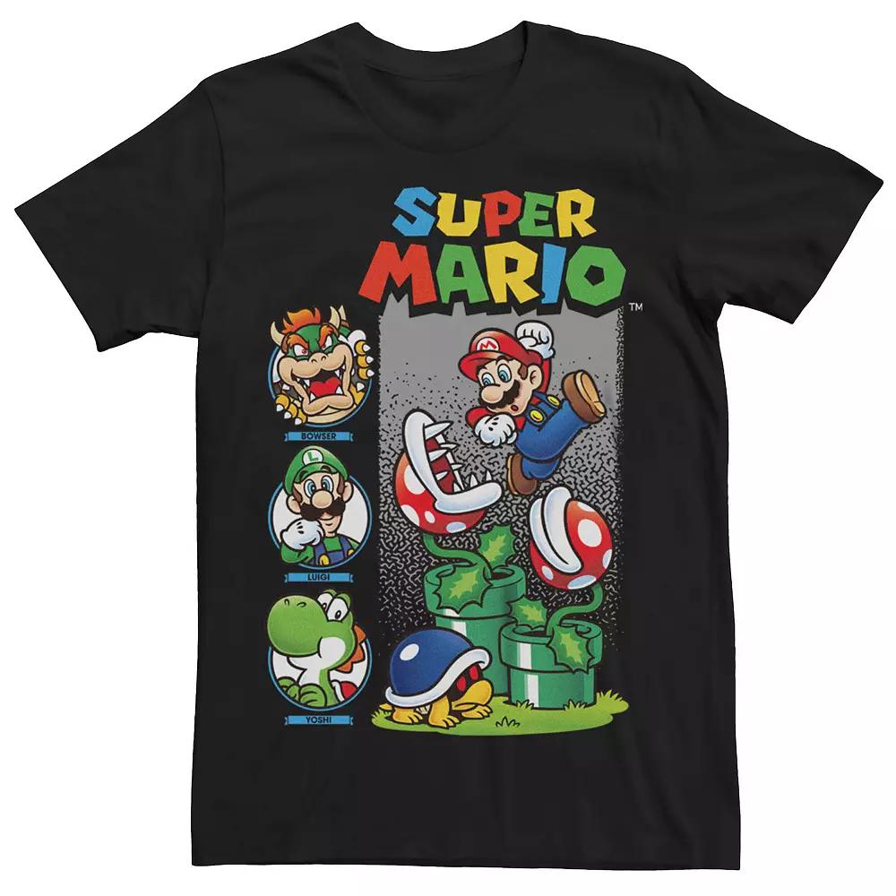 Men's Nintendo Super Mario Bros. Mario Jumping Plants Graphic Tee,  Product Image
