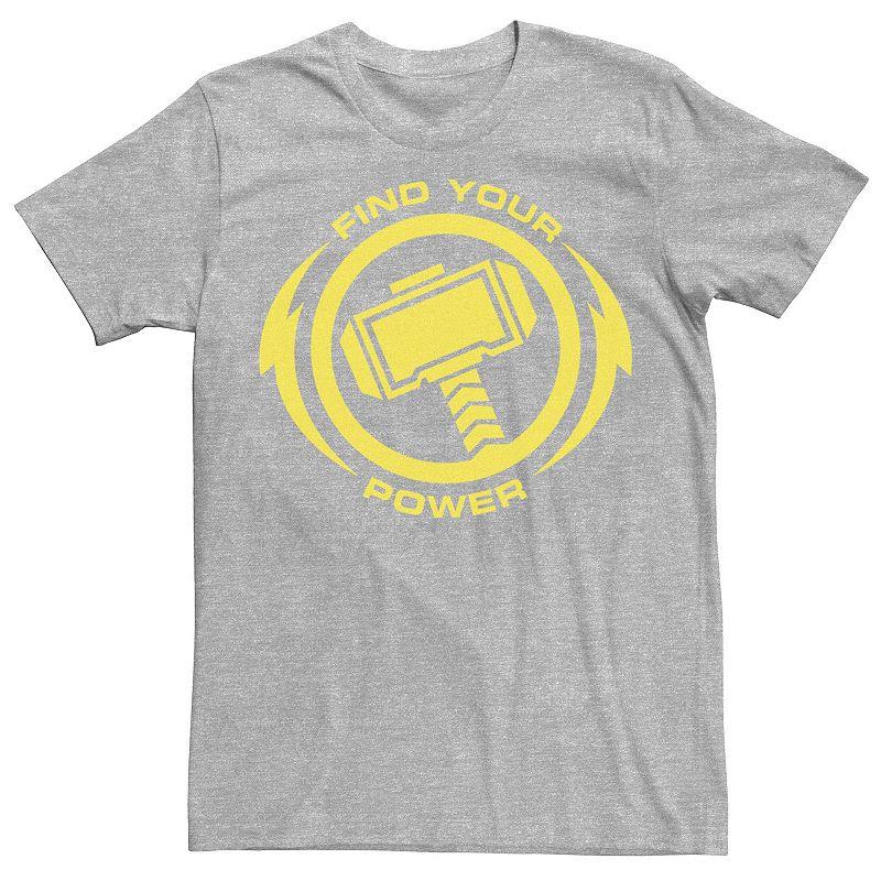 Men's Marvel Thor Find Your Power Yellow Logo Tee,  Product Image