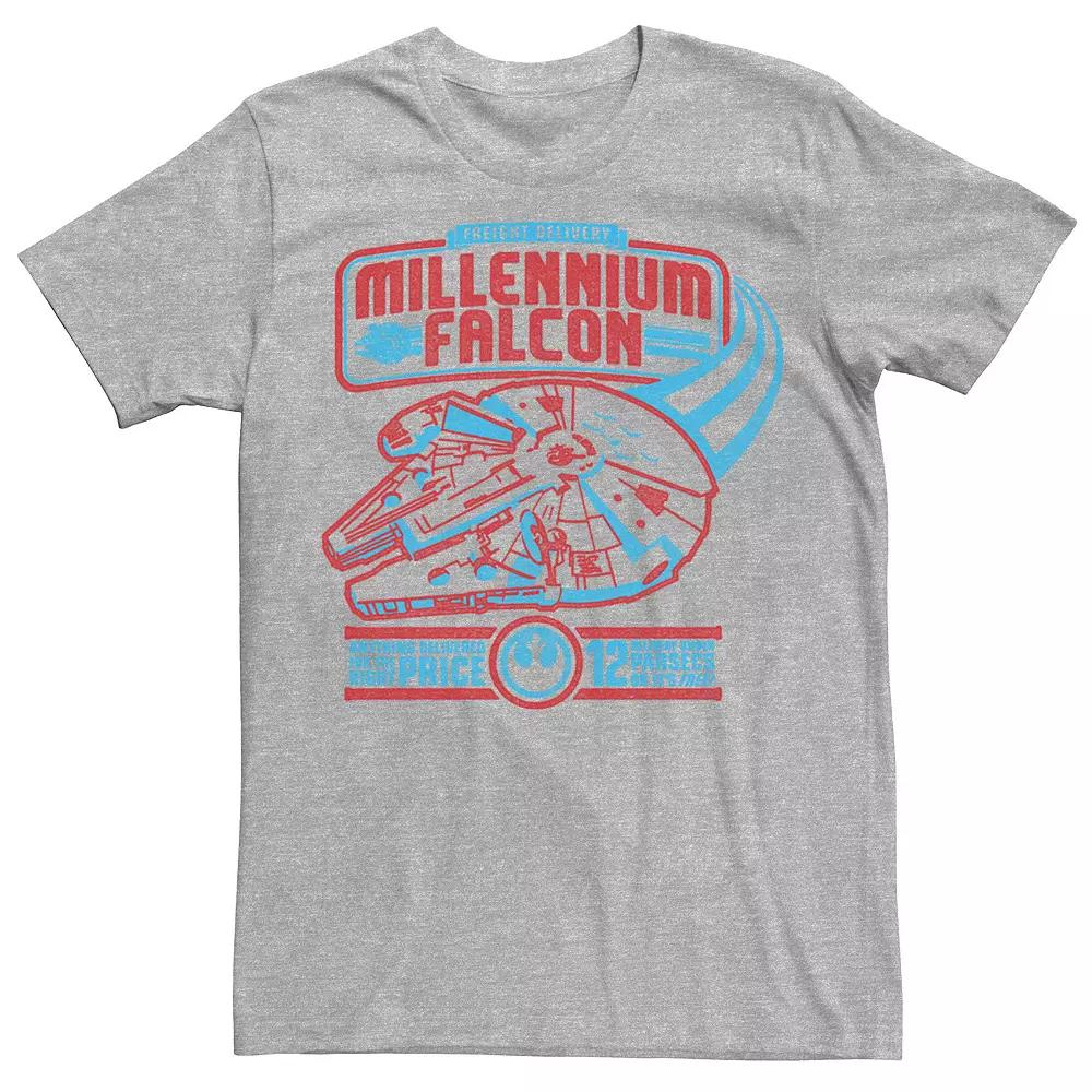 Men's Star Wars Millennium Falcon Freight Delivery Poster Graphic Tee,  Product Image