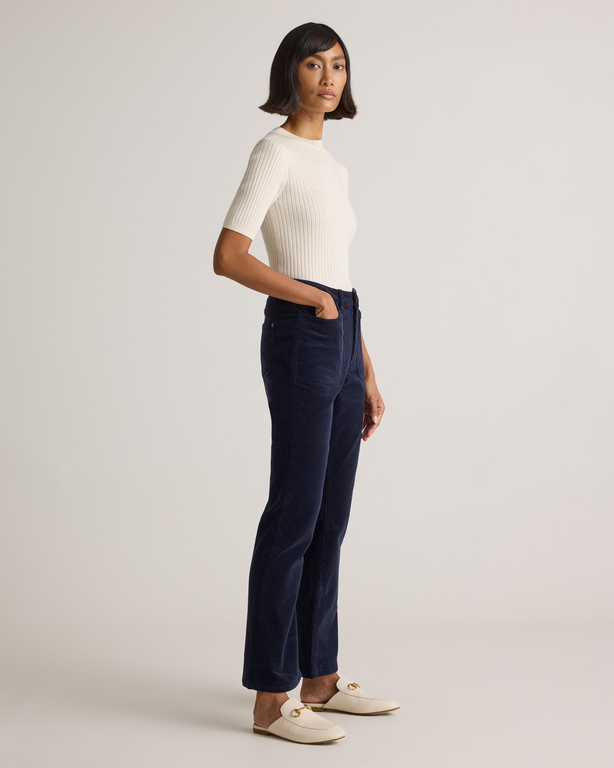 Quince | Women's Organic Stretch Corduroy Flare Pants Organic Cotton Product Image