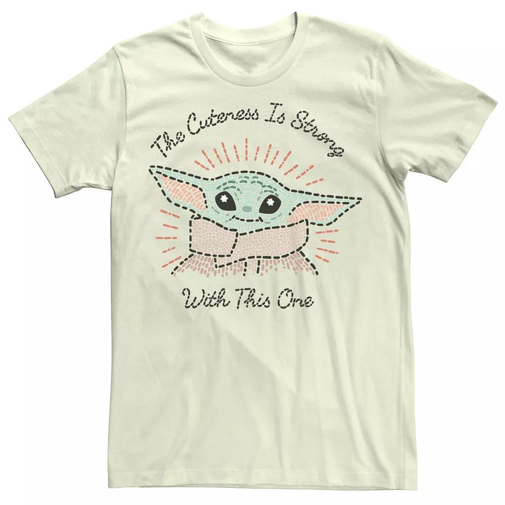 Men's The Mandalorian The Child Aka Baby Yoda Cuteness Is Strong Tee,  Product Image