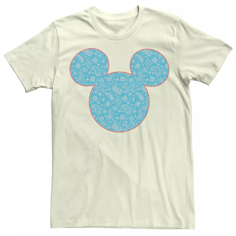 Disney's Mickey & Friends Mickey Men's Blue Paisley Fill Tee,  Product Image