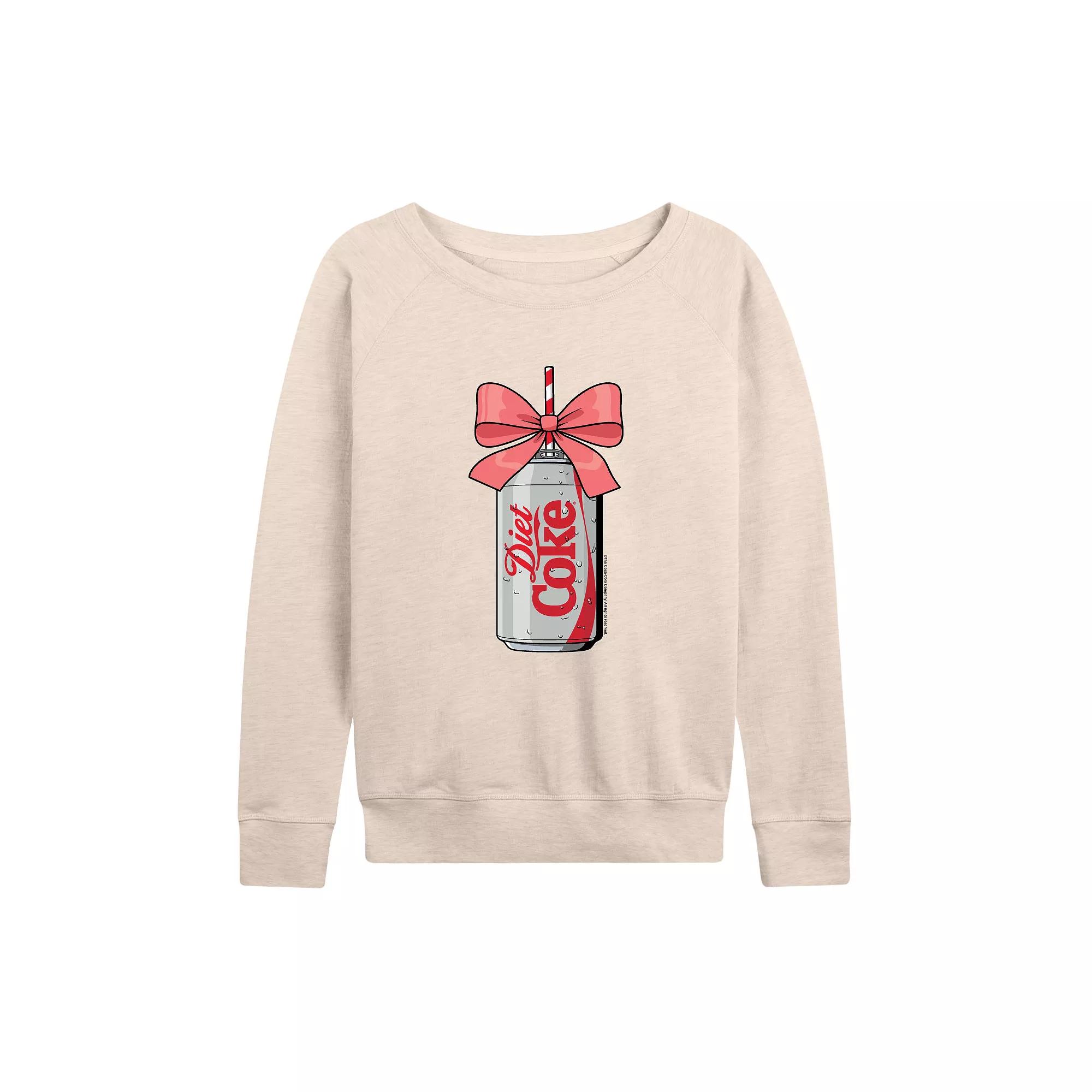 Women's Diet Coke Can Bow French Terry Long Sleeve Tee,  Product Image