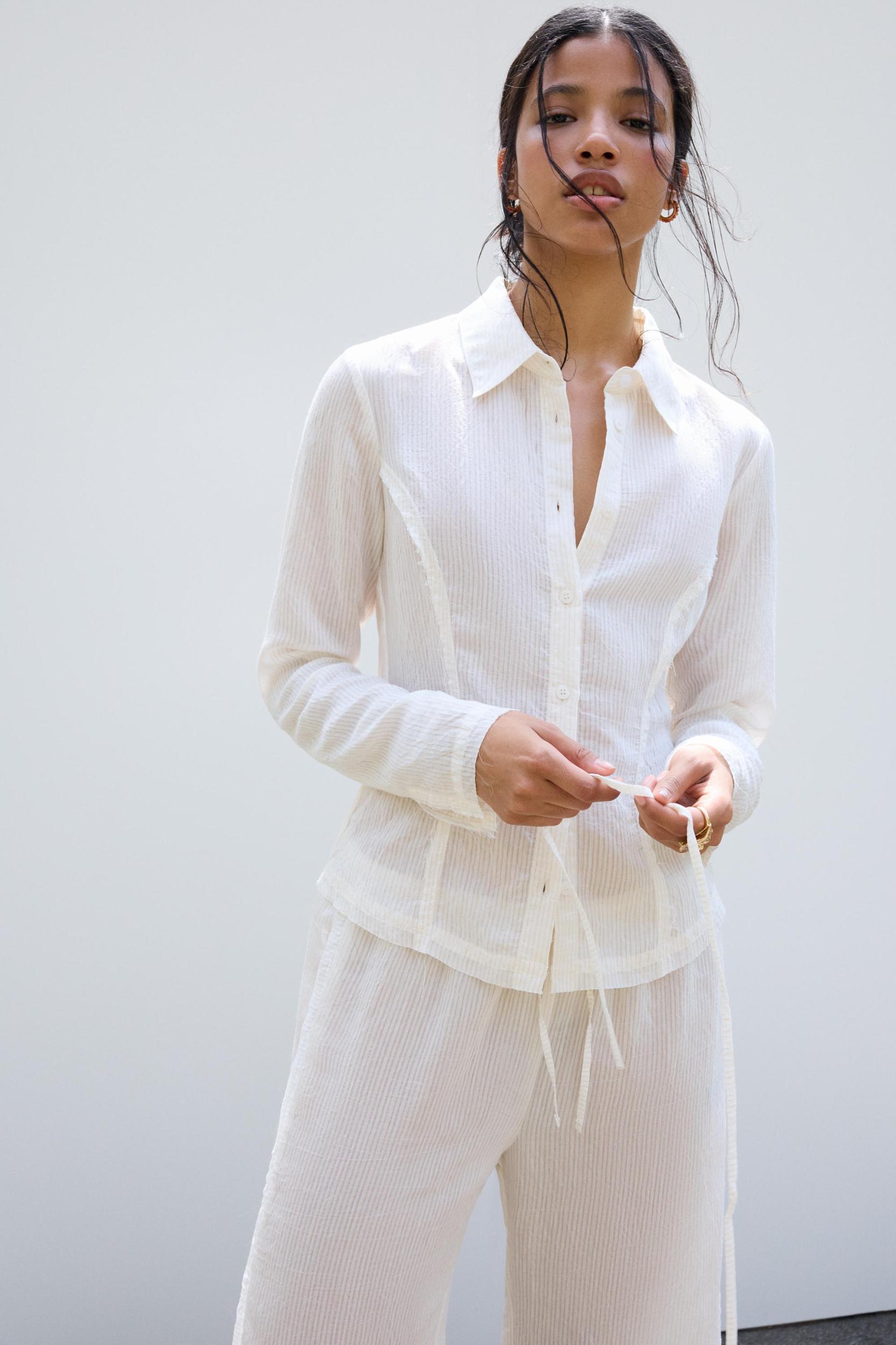 Sheer fitted shirt Product Image
