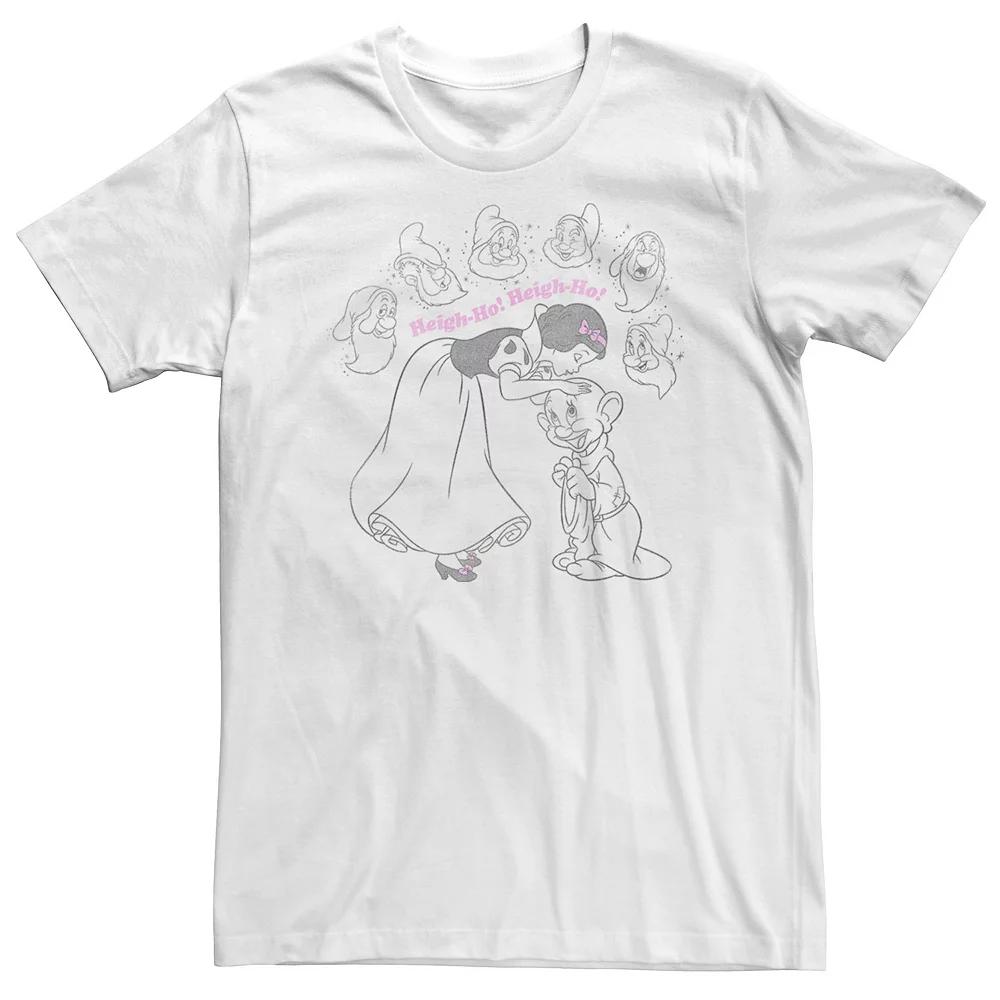 Big & Tall Disney Snow White And The Seven Dwarfs Heigh-Ho Line Art Tee, Men's,  Product Image