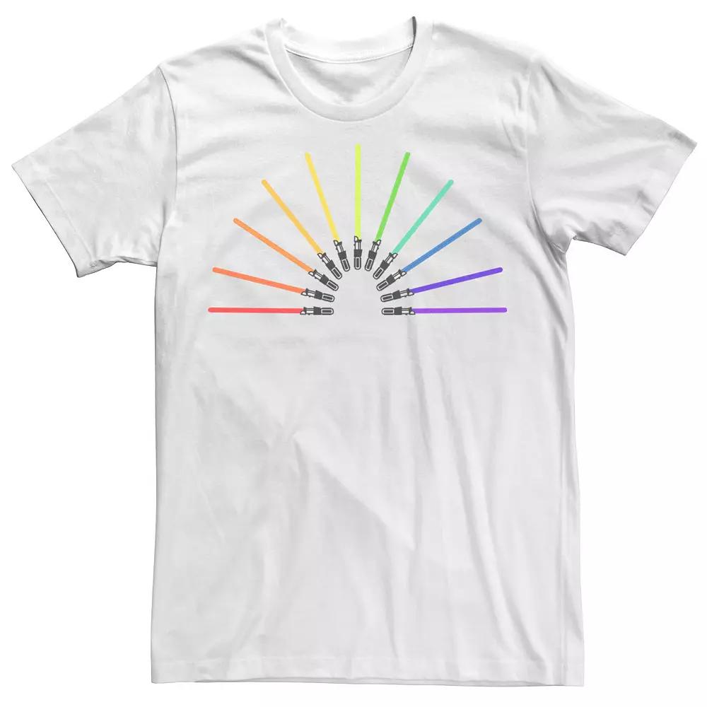 Adult Star Wars Pride Rainbow Lightsabers Tee, Men's,  Product Image