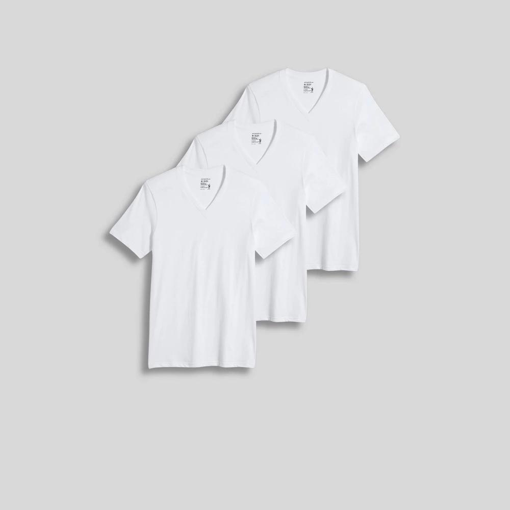 Jockey Generation™ Men's 100% Cotton V-Neck Undershirt 3pk - White M: Moisture Wicking, Tagless Product Image