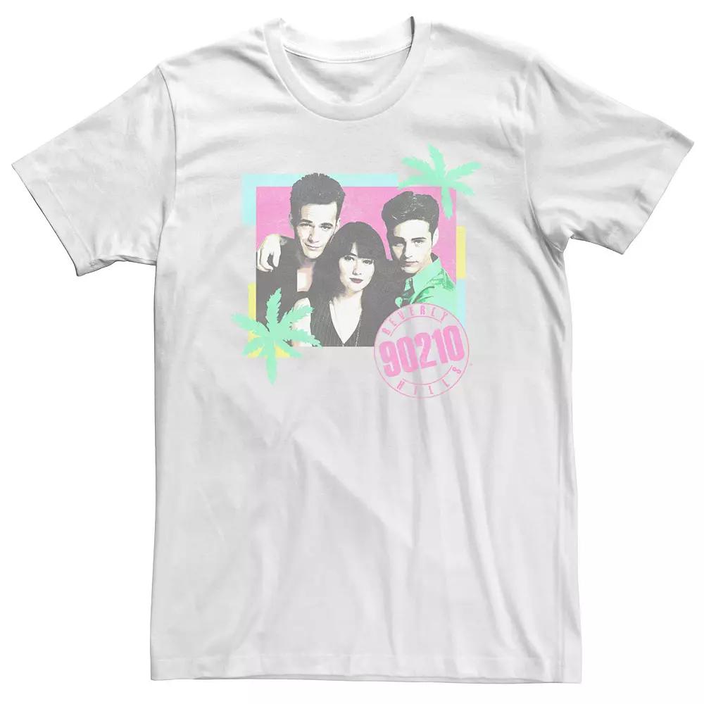Big & Tall Beverly Hills 90210 Group Shot Retro Square Portrait Tee, Men's,  Product Image