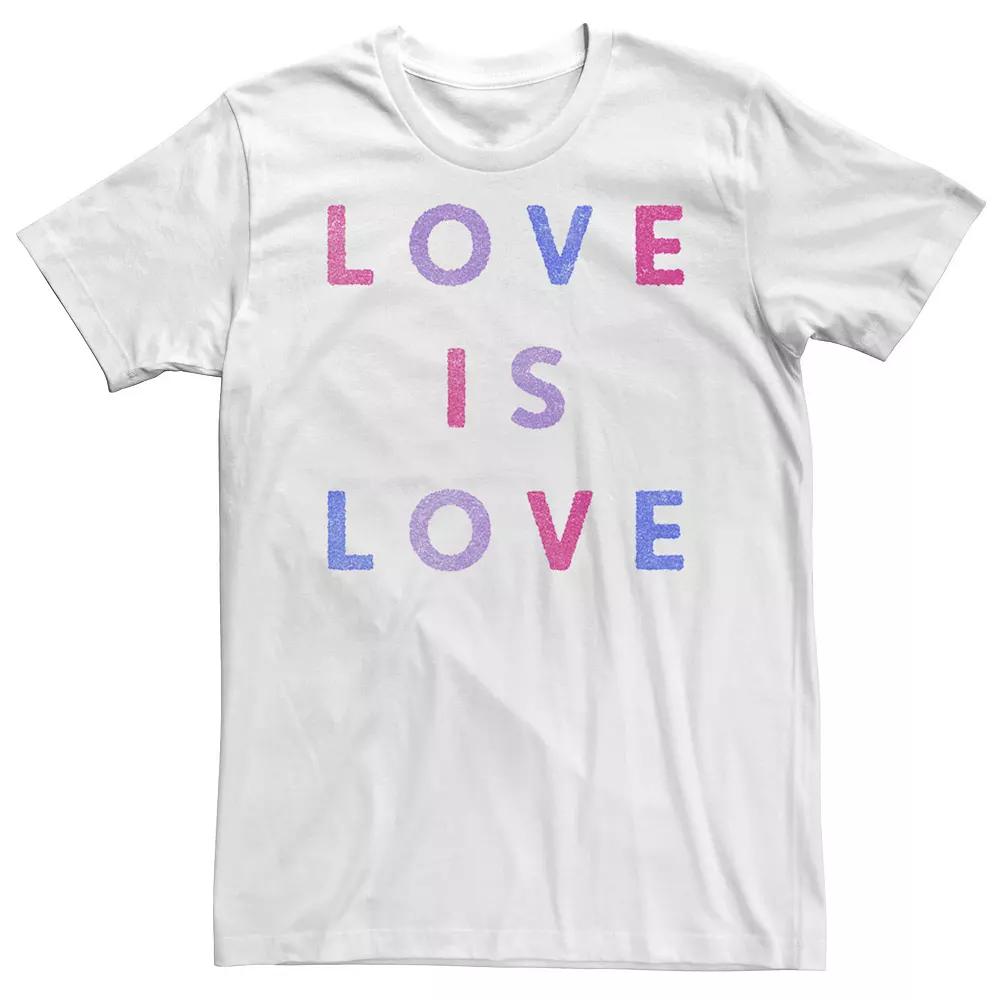 Big & Tall Trendy "Love Is Love" Tee, Men's,  Product Image