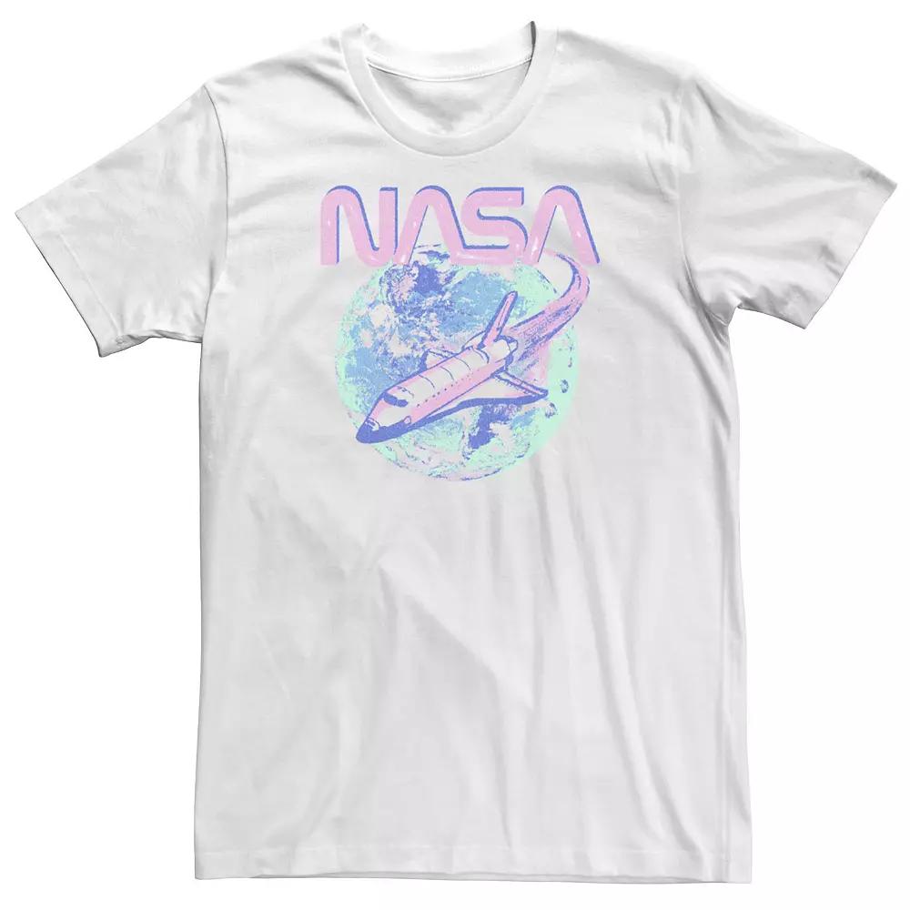 Big & Tall NASA Pastel Rocket Earth Logo Tee, Men's,  Product Image