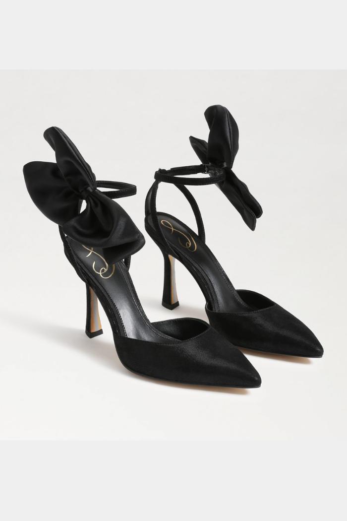 Halie Bow Heel- Black Product Image