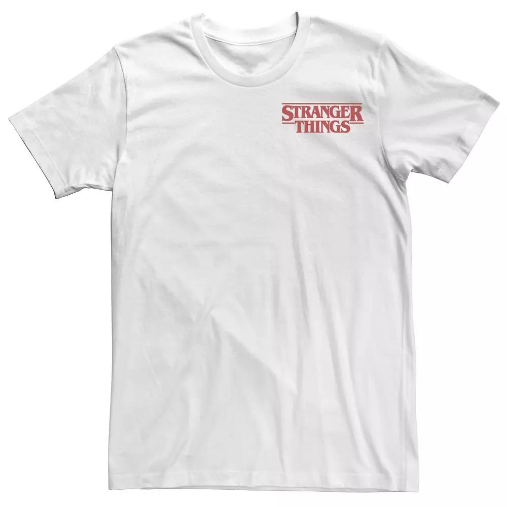 Men's Netflix Stranger Things Solid Logo Left Chest Tee,  Product Image