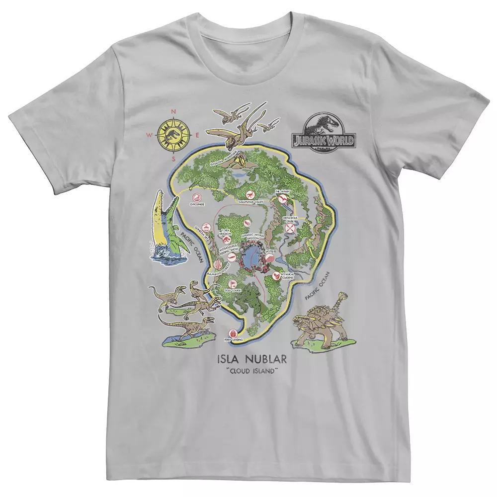 Men's Jurassic World Isla Nublar Map Graphic Tee,  Product Image