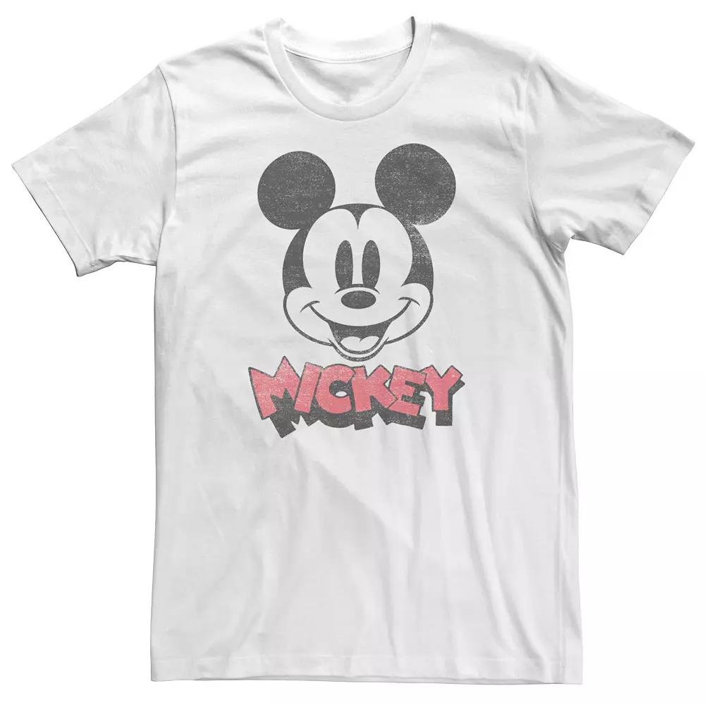 Big & Tall Disney Mickey & Friends Mickey Big Face Logo Tee, Men's,  Product Image