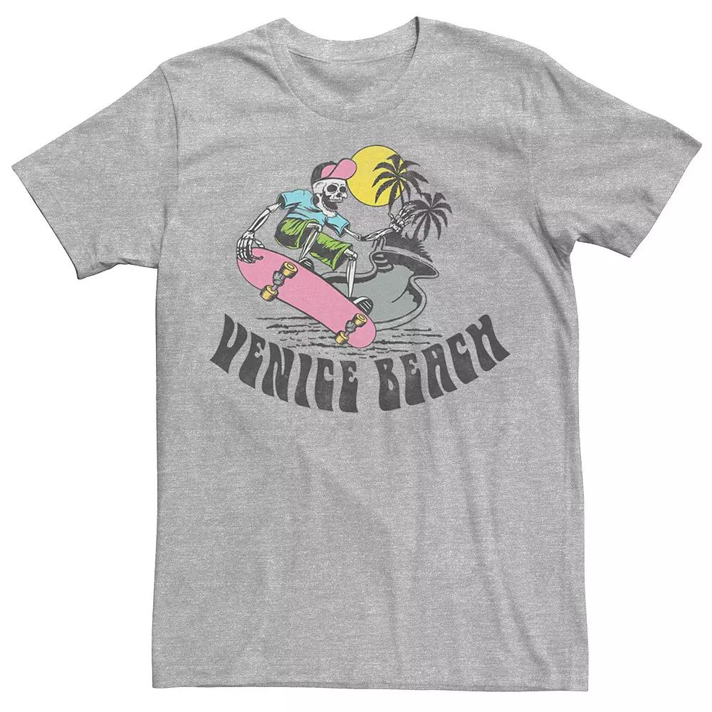 Men's Venice Beach Skeleton Skateboarding Tee,  Product Image