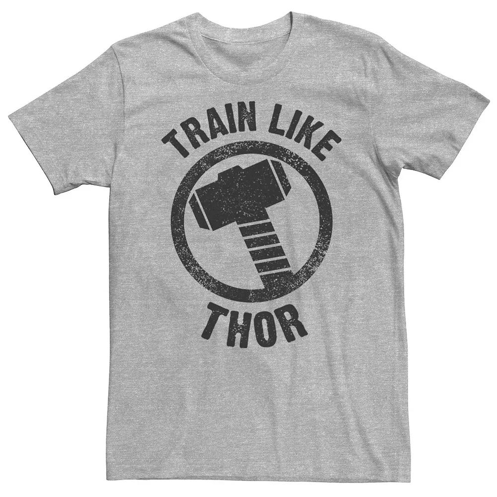 Men's Marvel Built Like Thor Emblem Tee, Size: Large, Athletic Grey Product Image