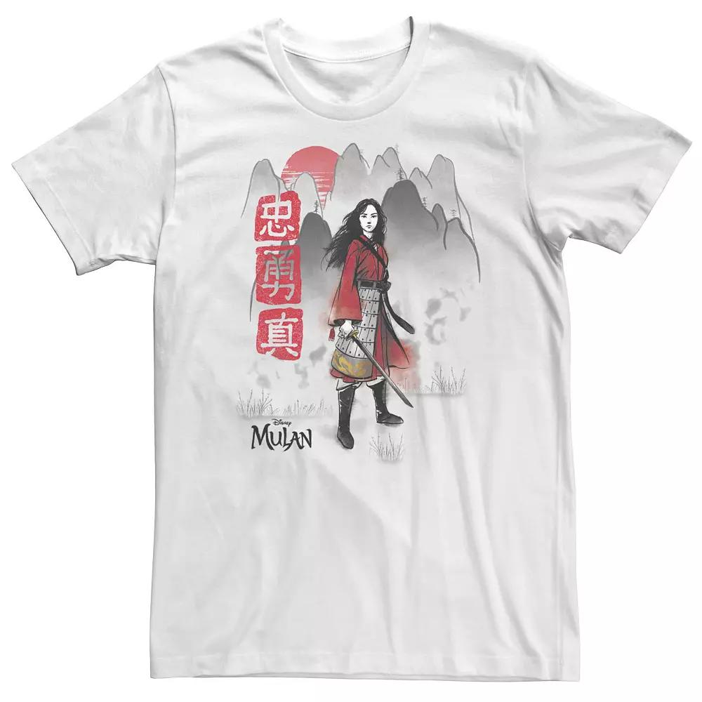 Disney's Mulan Big & Tall Live Action Watercolor Mountain Portrait Tee, Men's,  Product Image